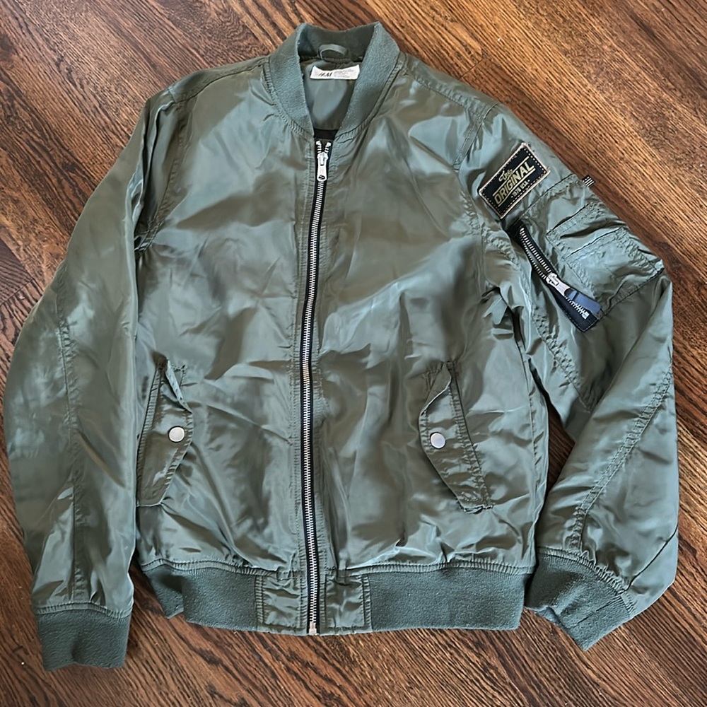 Green bomber jacket
